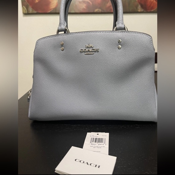 Coach Light blue  Leather Satchel - Picture 2 of 9